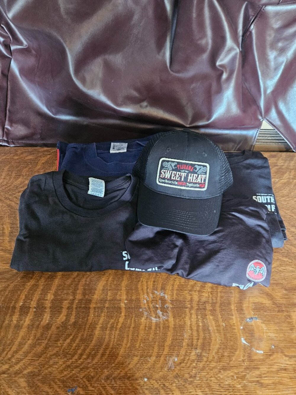 Four Mens XL T-shirts and Ball Cap